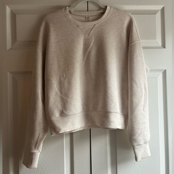 Spanx AirEssentials Heather Oatmeal Pullover - Picture 1 of 7
